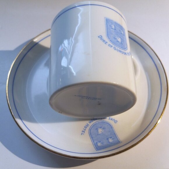 Duke Of Gordon Hotel Vintage Scottish Highlands Bone China Demitasse & Saucer - Picture 6 of 7
